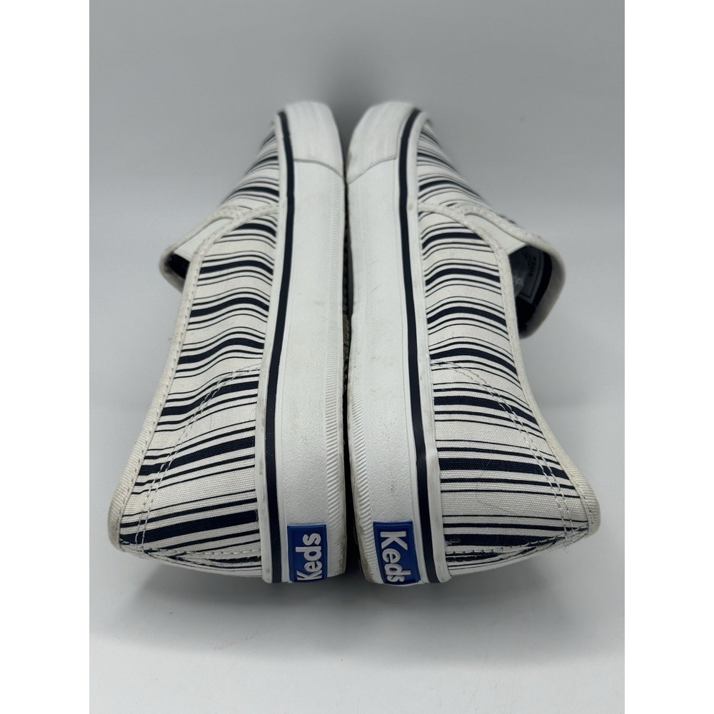 Keds Women's Double Decker White/ Navy Stripe Casual Slip On Shoes Sz 8.5 - Picture 6 of 11